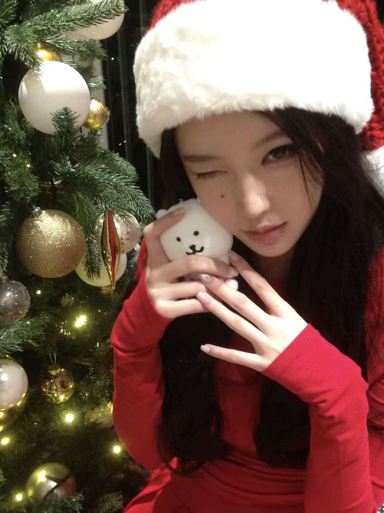 Festive Red Knit Christmas Top