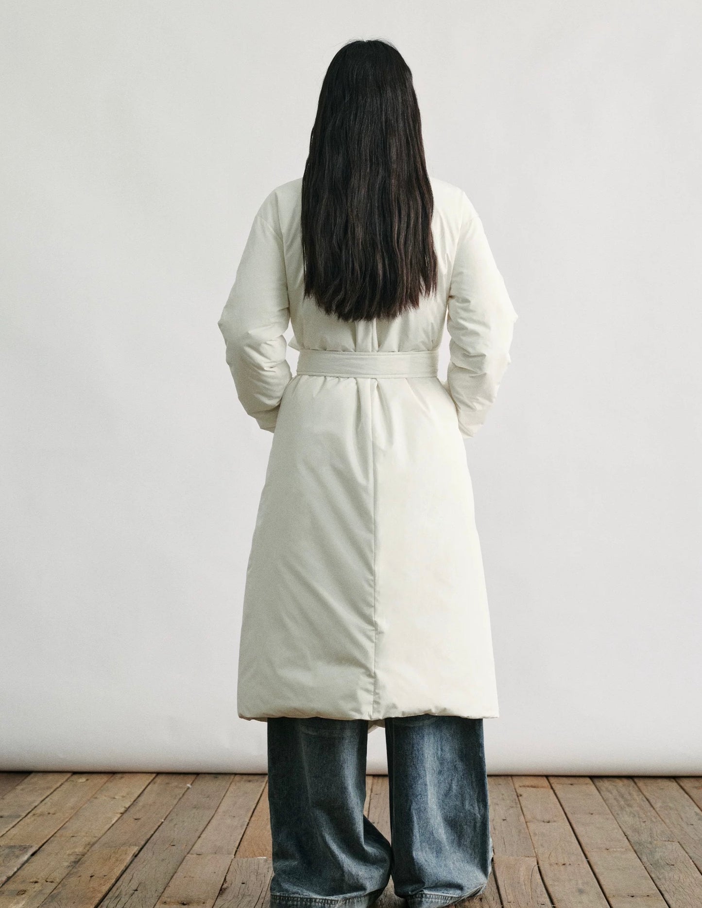 Feather-Light Belted Puffer Coat