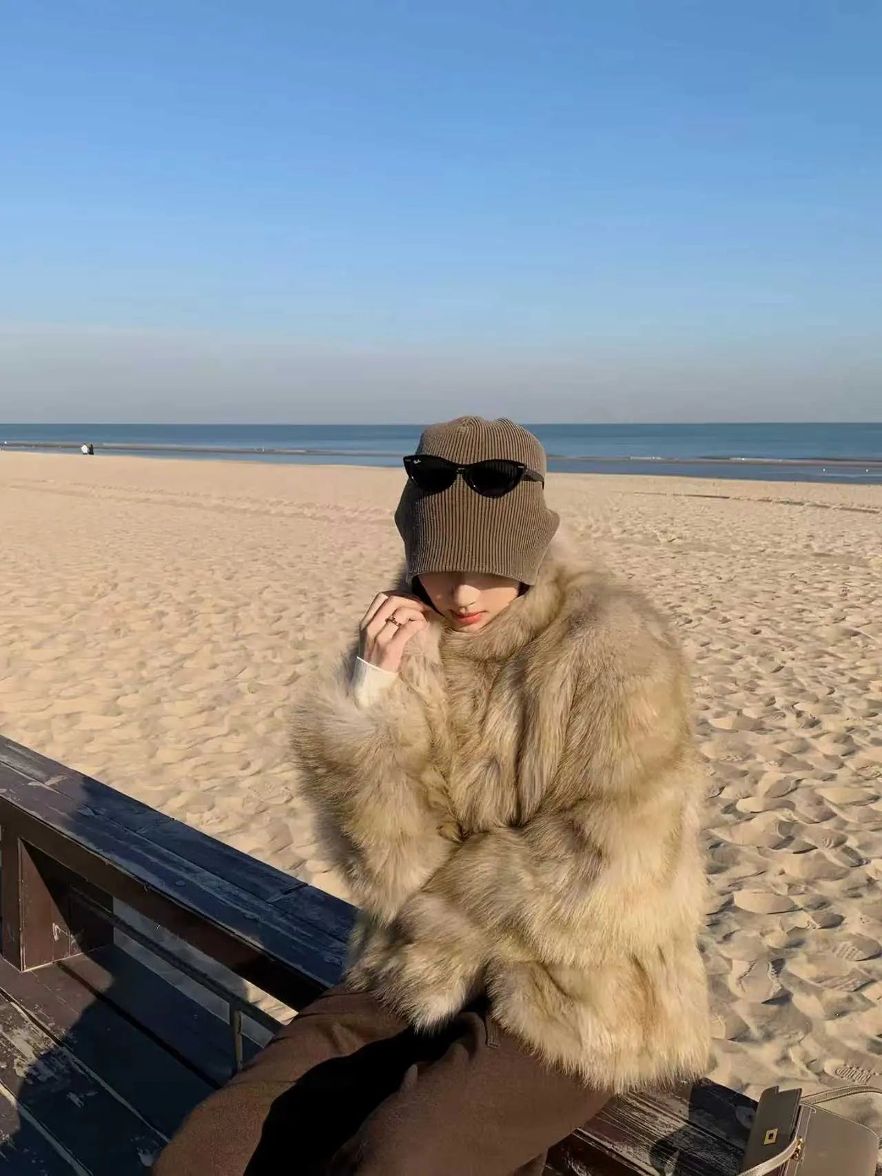 Fox Fur Coat Short Luxury Style - Velanocta