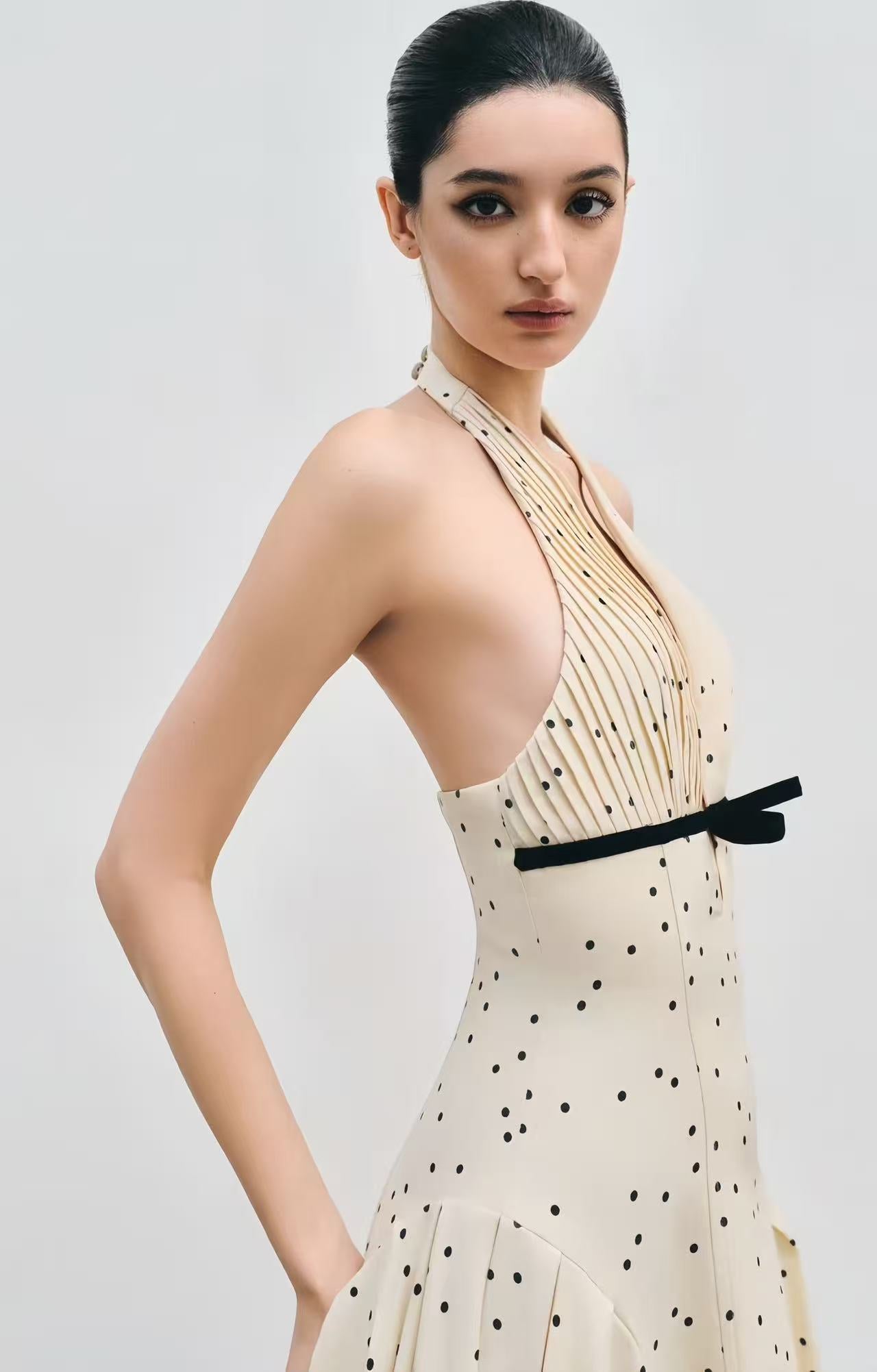 Speckled Grace Halter Gown