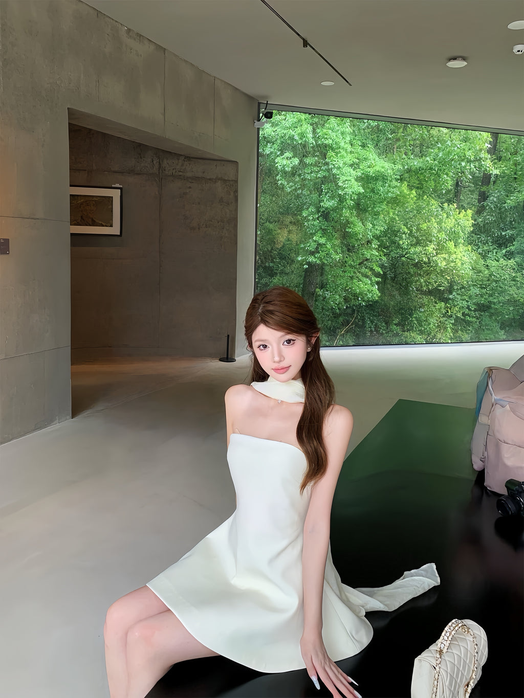 French Luxe Sculpted Mini Dress