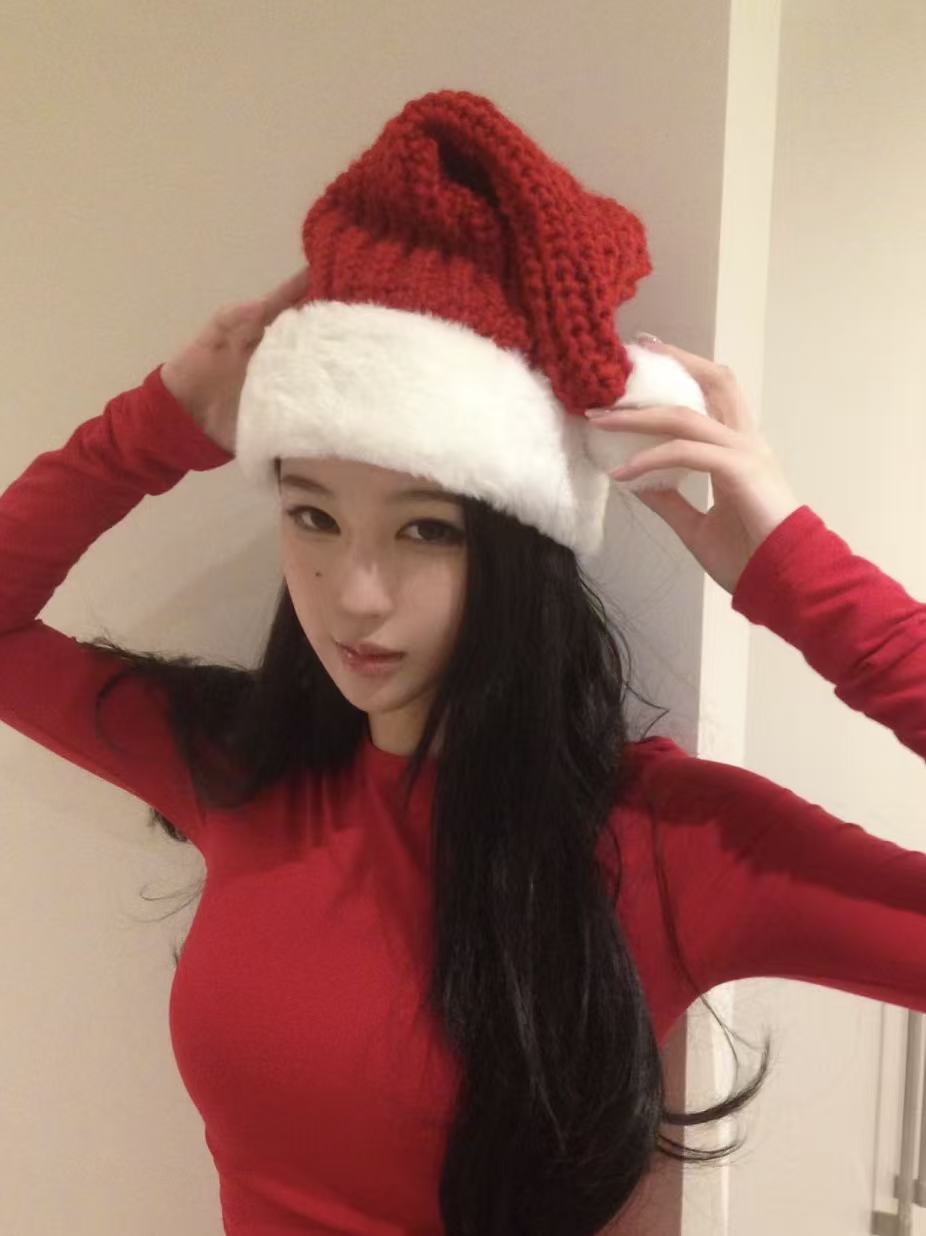 Festive Red Knit Christmas Top