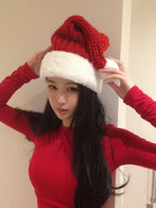 Festive Red Knit Christmas Top