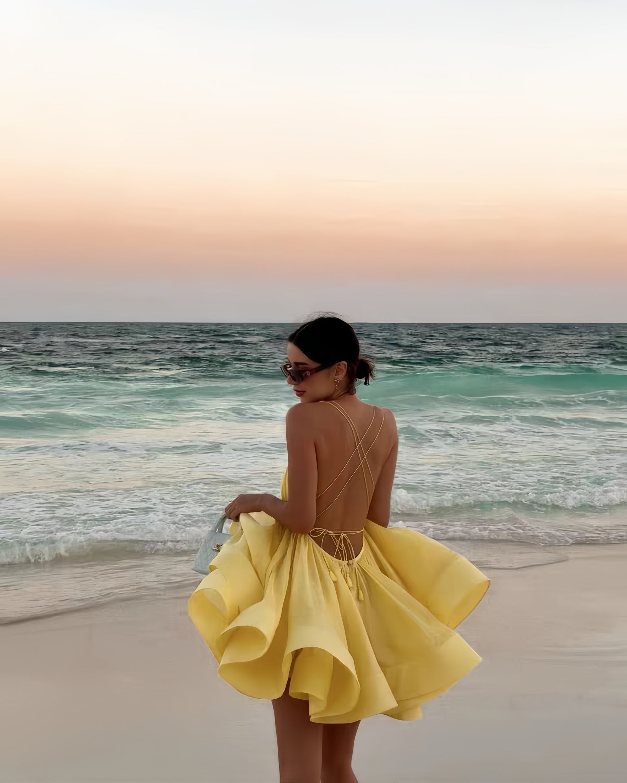 Island Breeze Backless Flare Dress