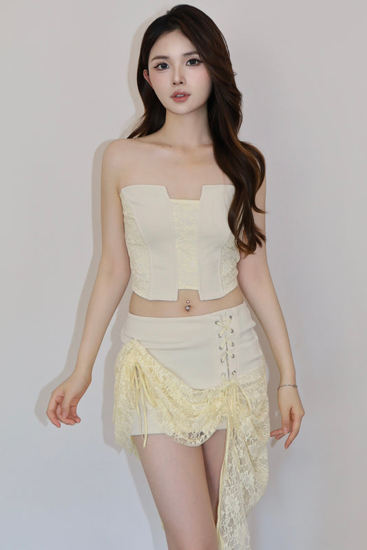Lace Harmony Corset Skirt Set