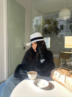 Elegant Fox Trim Wool Jacket