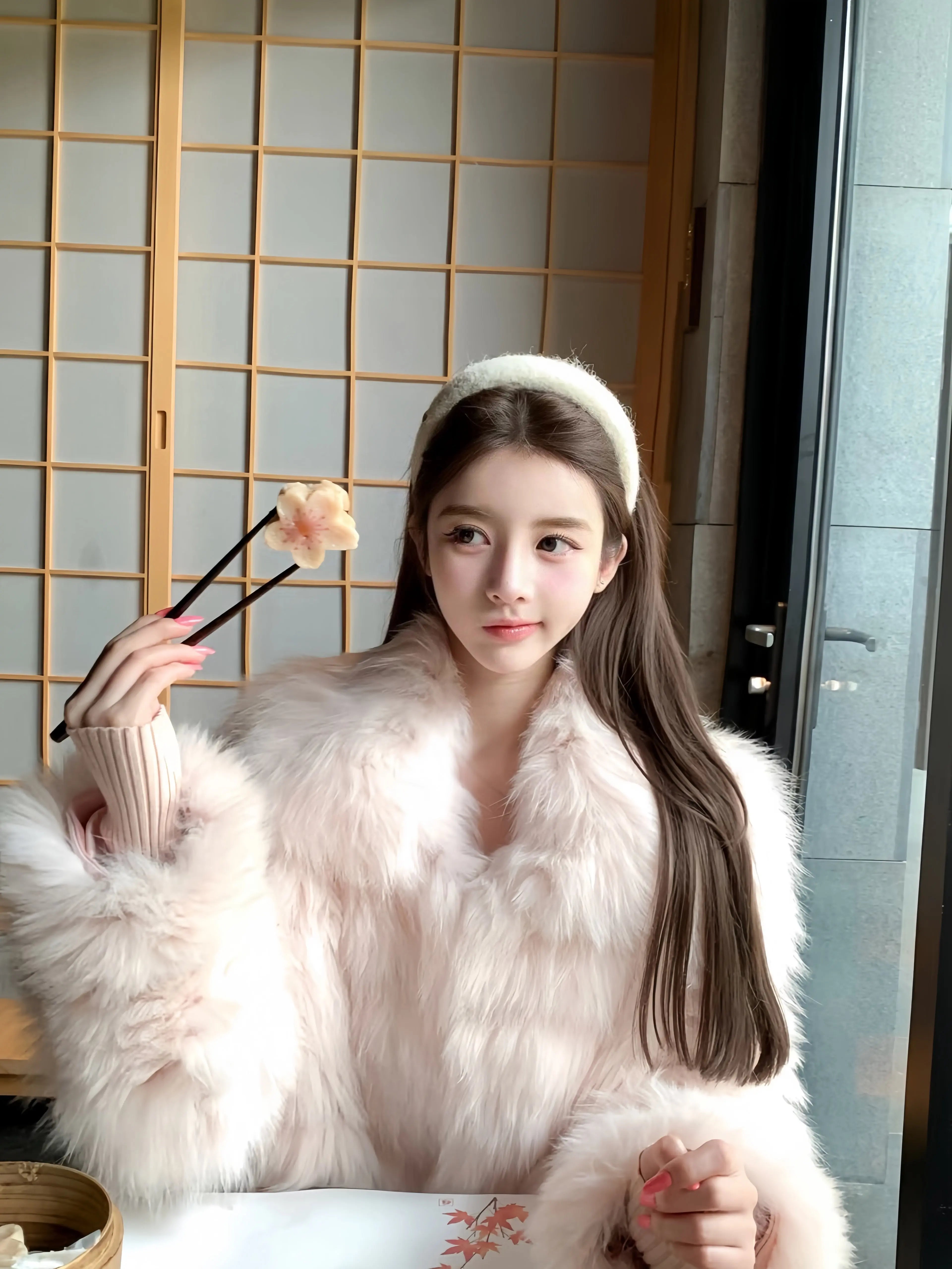 Fox Fur Coat Oversized Lapel Style - Velanocta