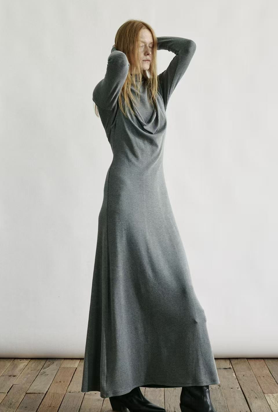 Double-Layer Effect Soft Knit Dress