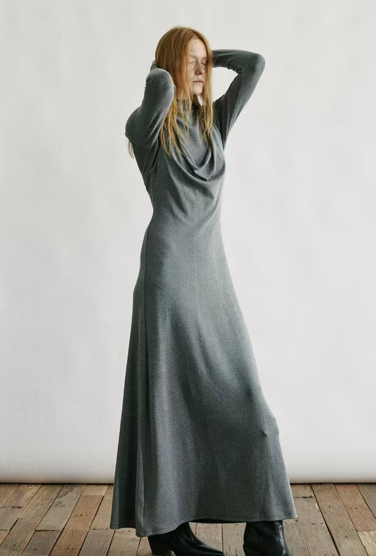 Double-Layer Effect Soft Knit Dress