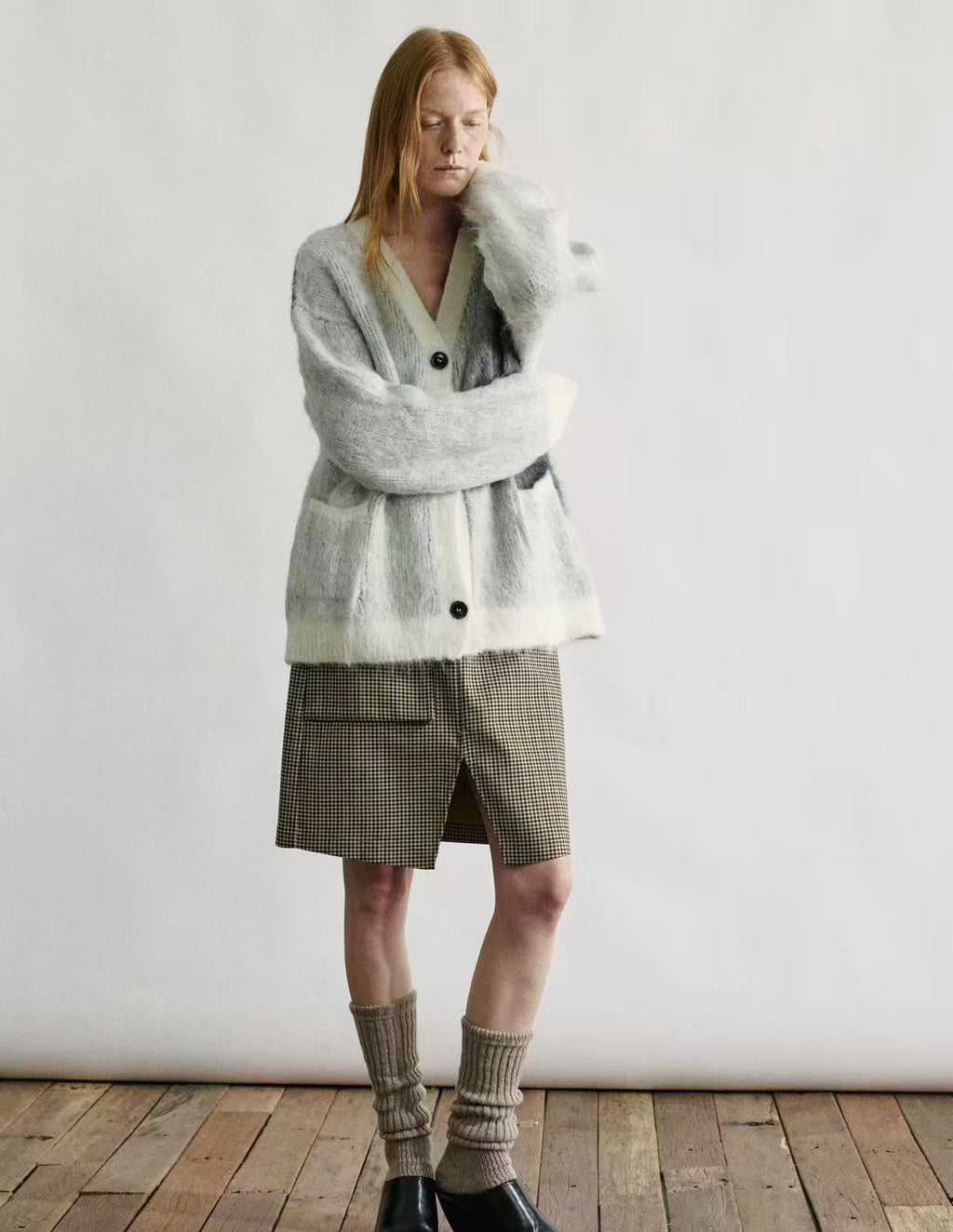 Alpaca Blend Textured Cardigan