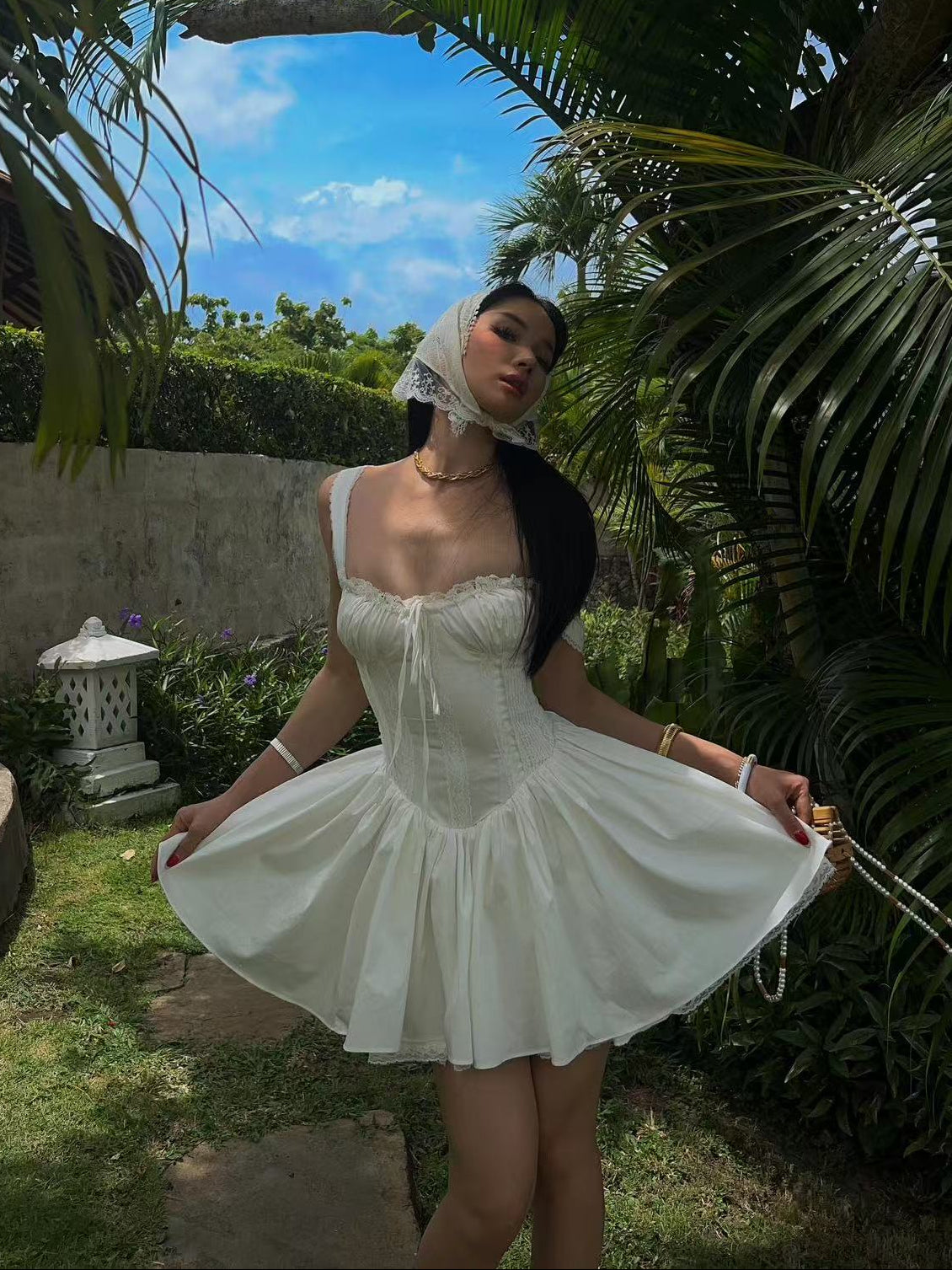 Garden Muse Corset Mini Dress