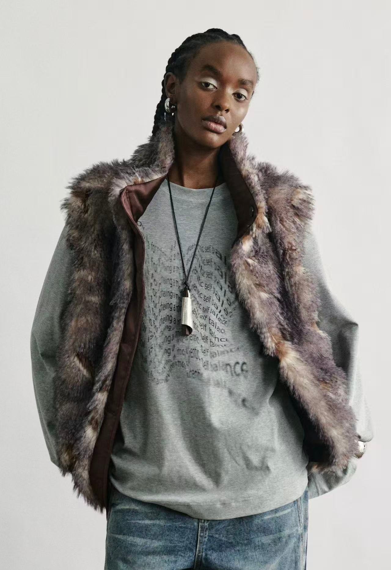 Reversible Faux Fur Vest