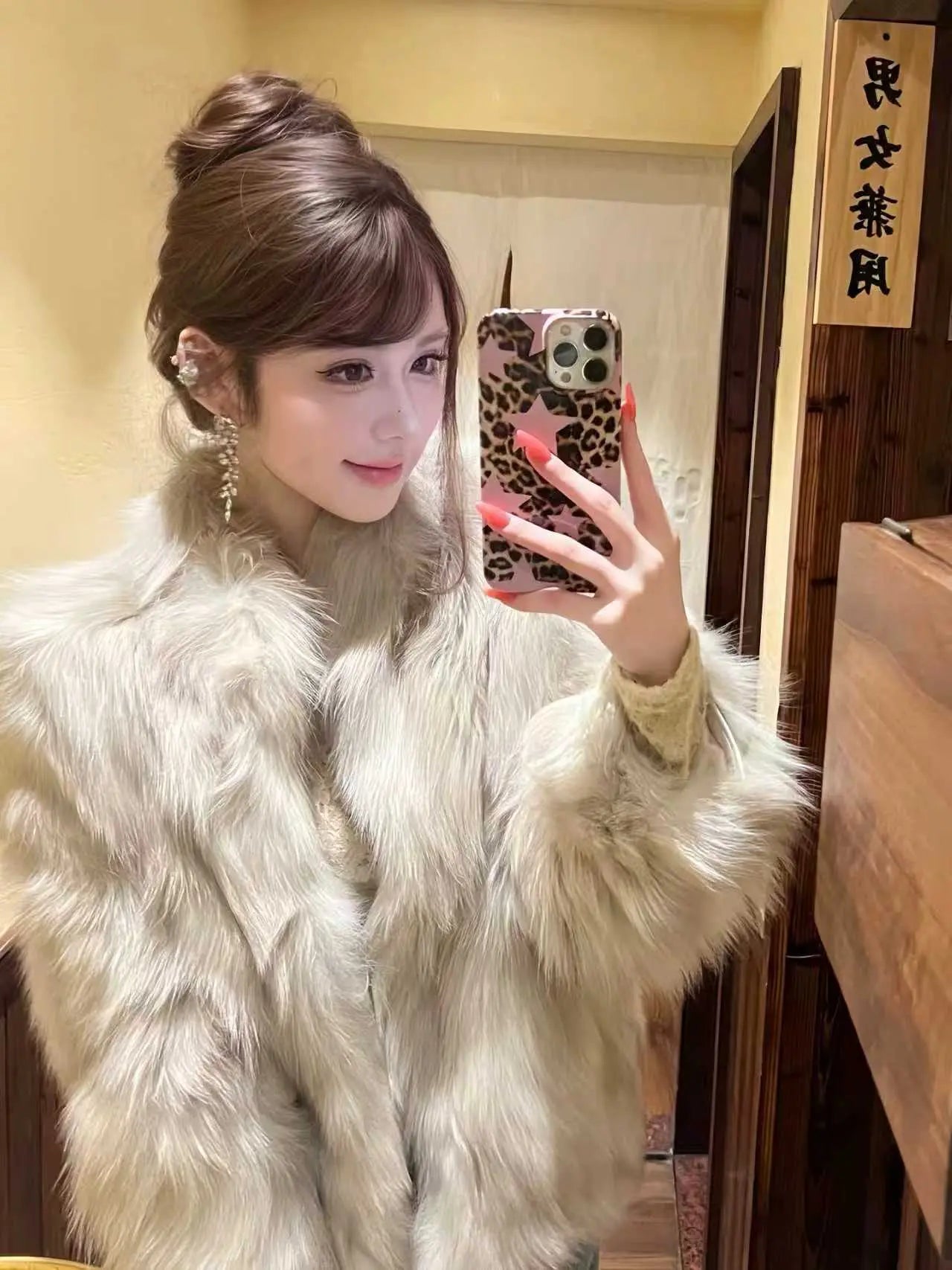 Fox Fur Coat Short Luxury Style - Velanocta