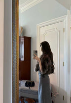 Short-Sleeve Faux Fur Cropped Jacket