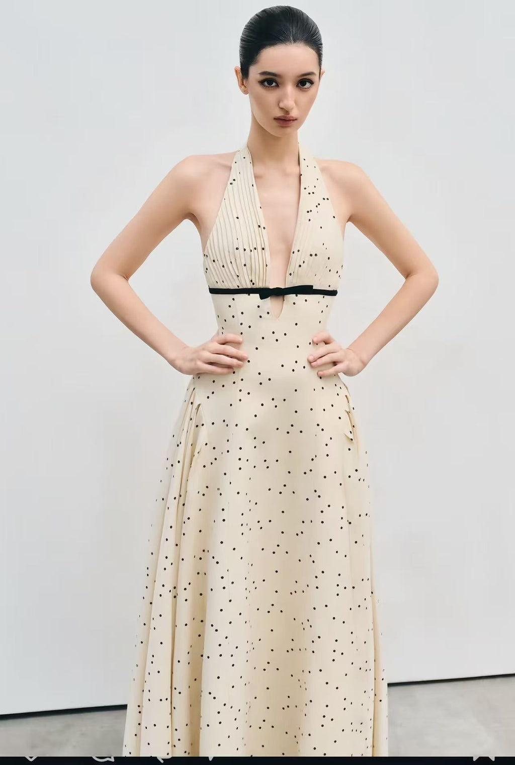 Speckled Grace Halter Gown