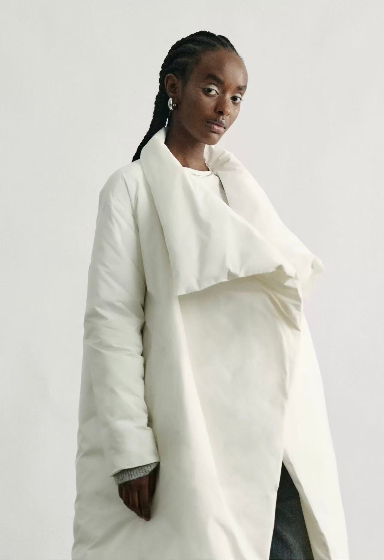 Feather-Light Belted Puffer Coat