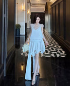 Lace Trim Satin Three-Piece Set