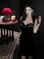 Embellished Strapless Bodycon Mini Dress