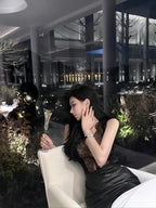 Lace Jacquard Fitted Vest Shirt