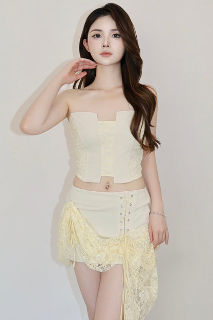 Lace Harmony Corset Skirt Set