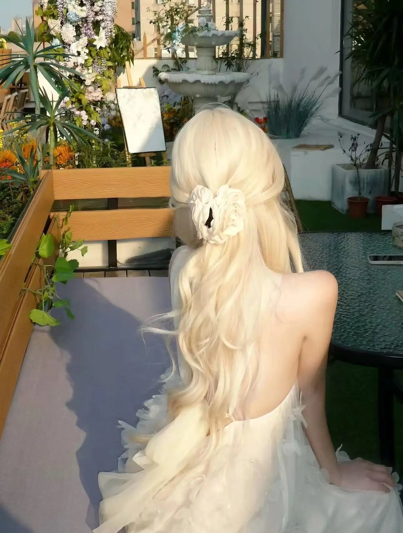 Butterfly Appliqué Halter Maxi Dress - Velanocta