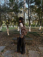 Velvet-Feel Faux Rabbit Fur Jacket