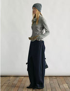 Soft Drape Cowl-Neck Fleece Top