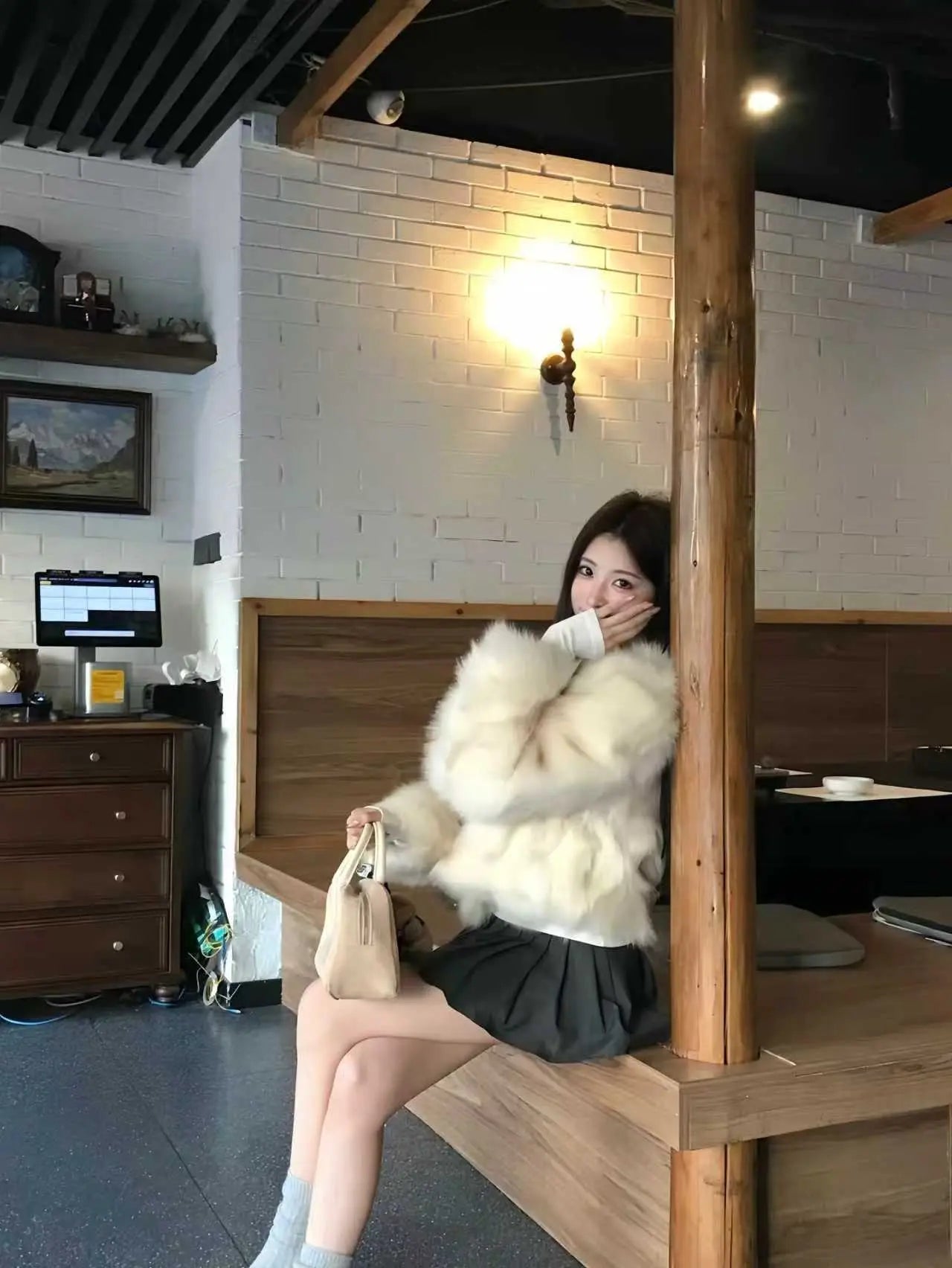 Fox Fur Coat Short Luxury Style - Velanocta