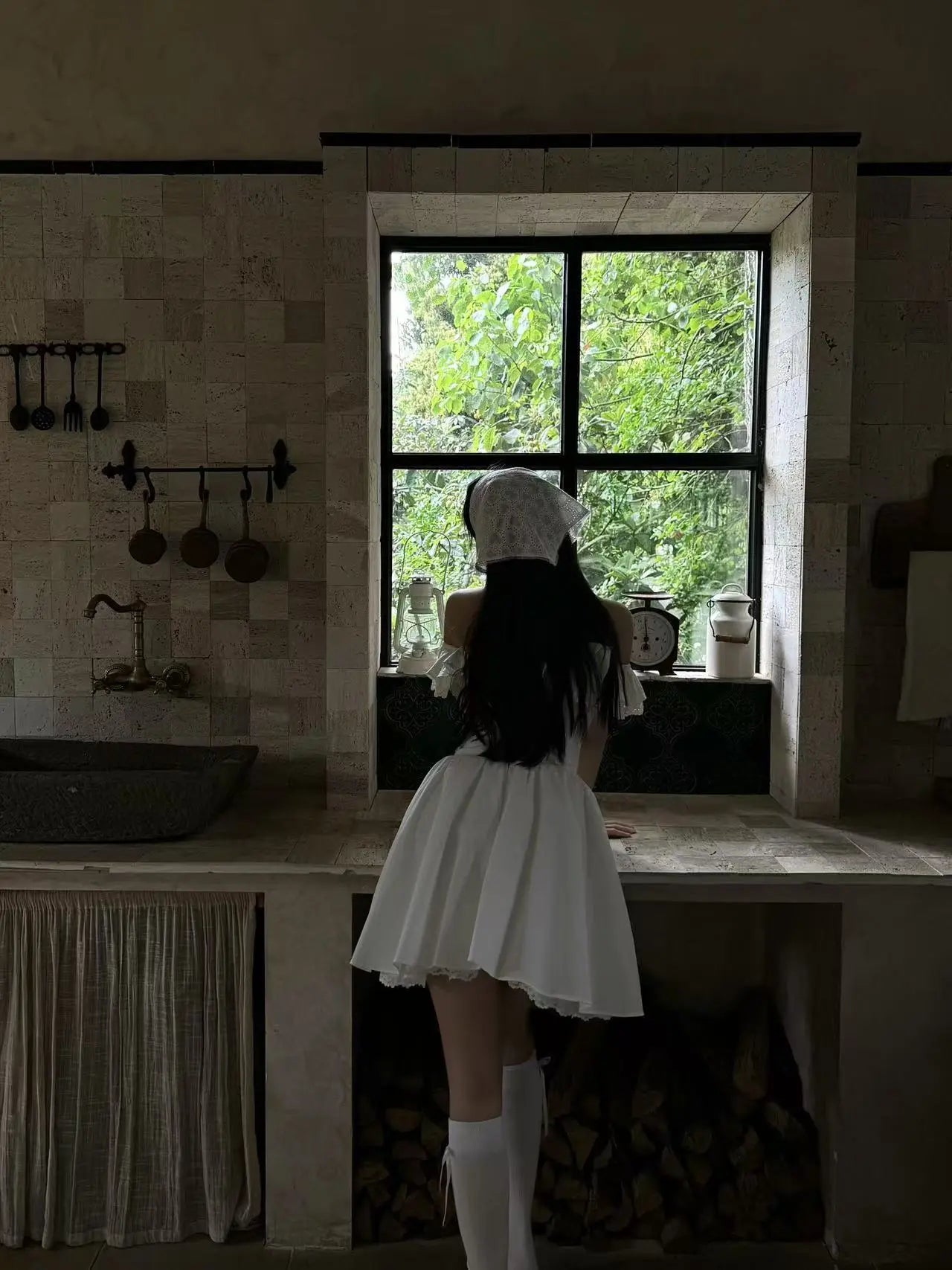 White Garden Sonata Dress - Velanocta