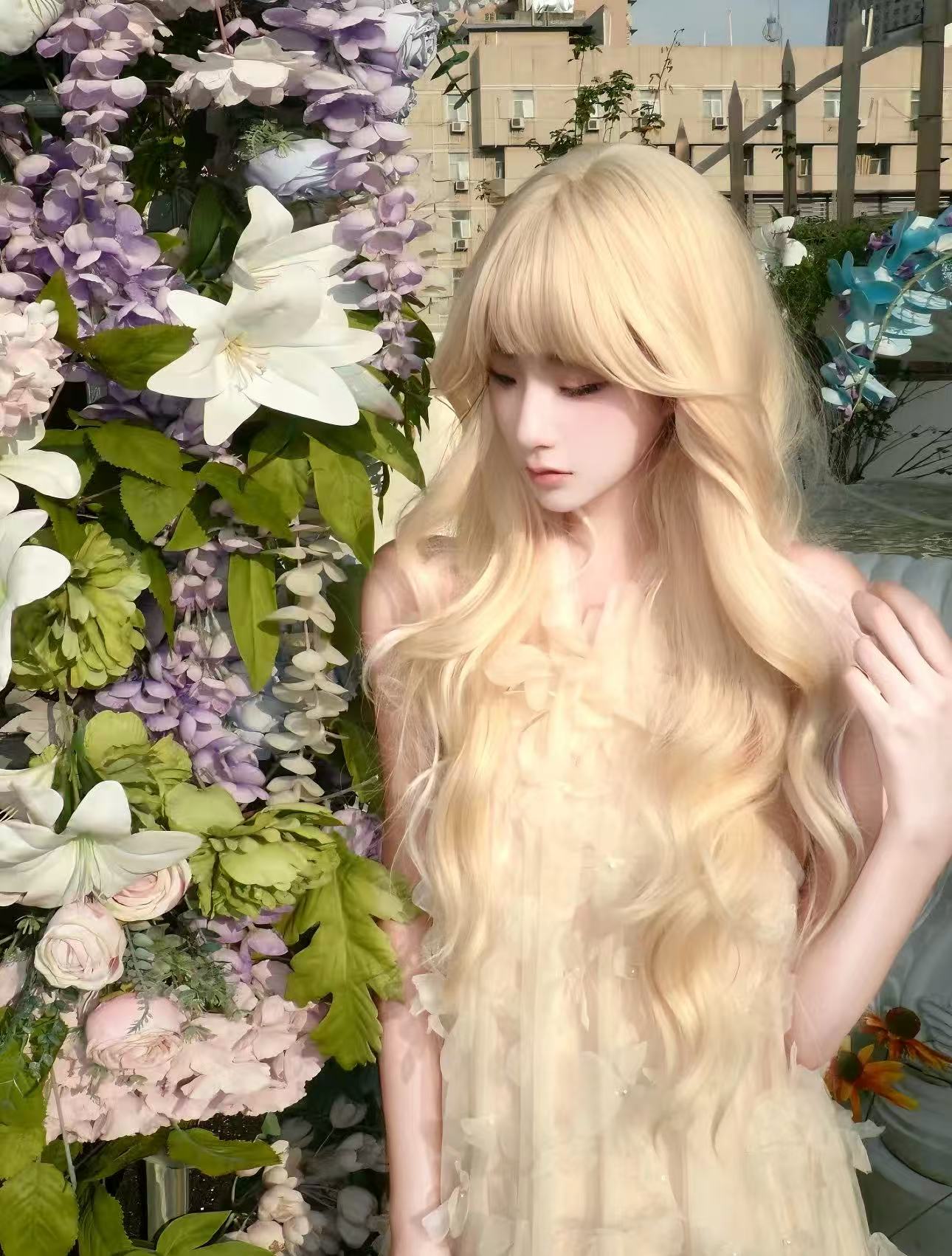 Butterfly Appliqué Halter Maxi Dress