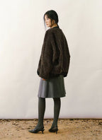 Soft Curl Faux Shearling Coa