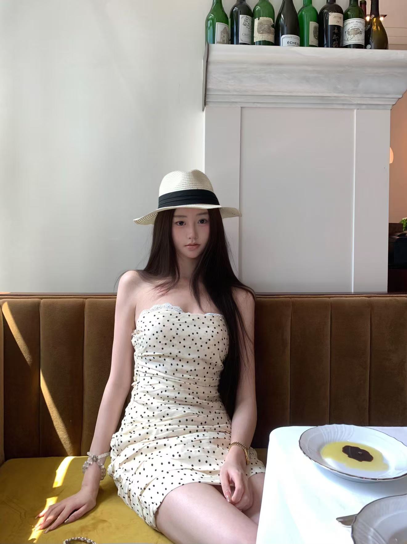 Vintage Floral Strapless Mini Dress