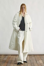 Faux-Layered Long Down Coat