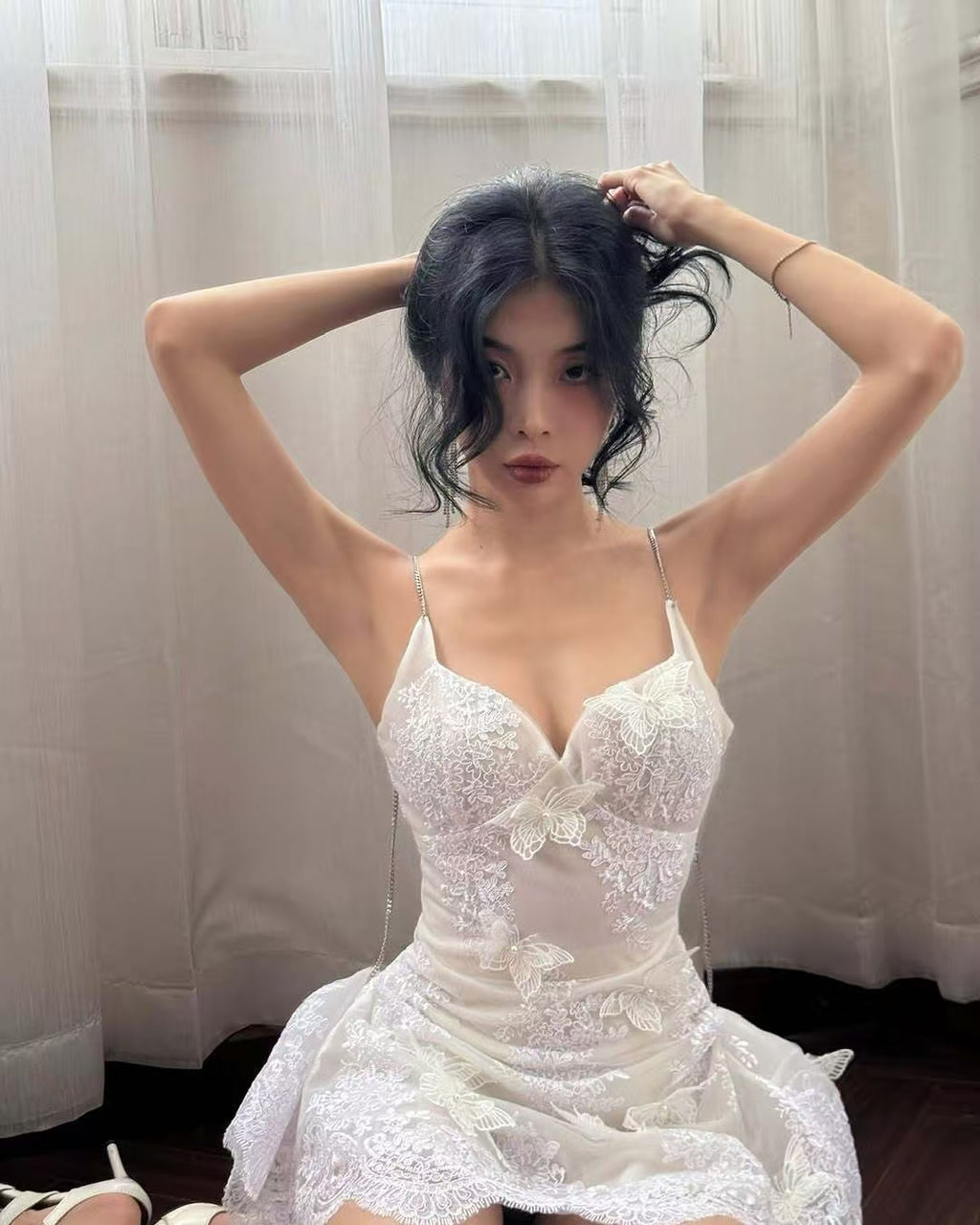 Papillon Lace Mini Dress