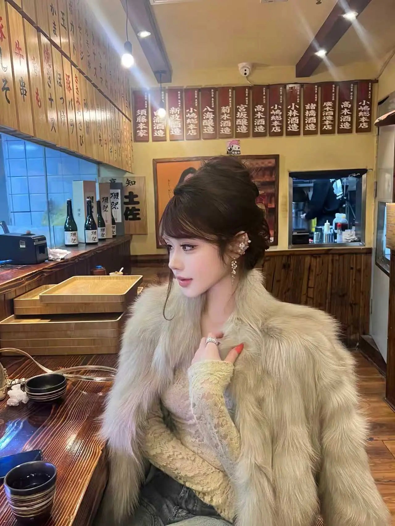 Fox Fur Coat Short Luxury Style - Velanocta
