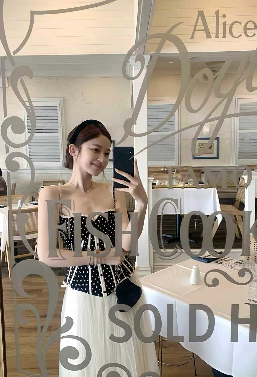 Polka Dot Lace-Trim Corset Cami Top