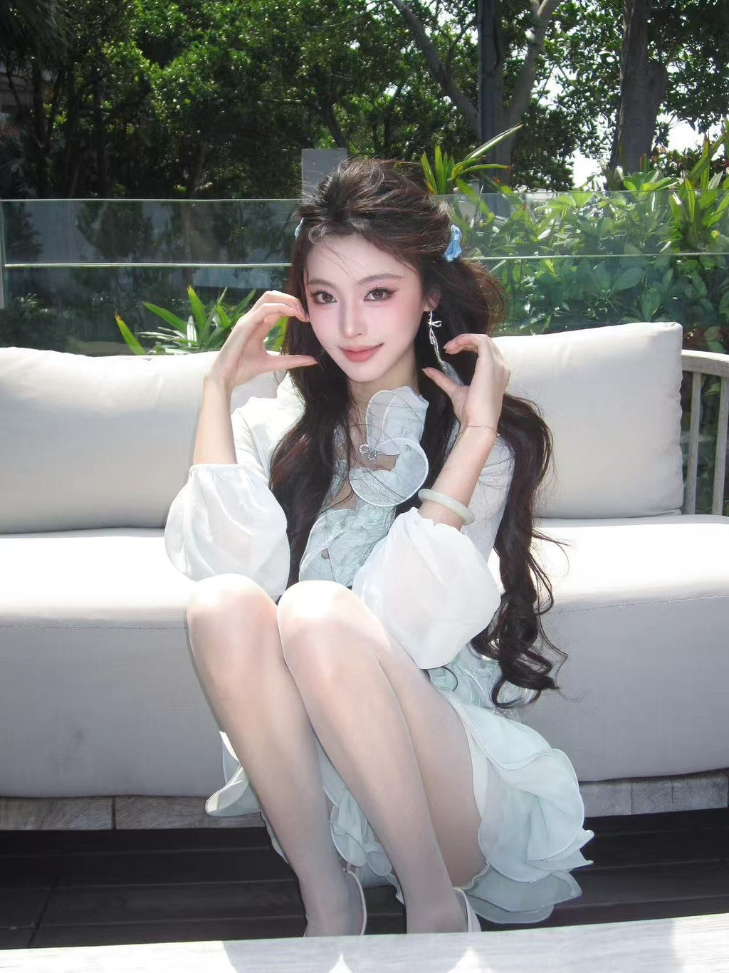 Romantic Ruffle Top & Mini Skirt Set