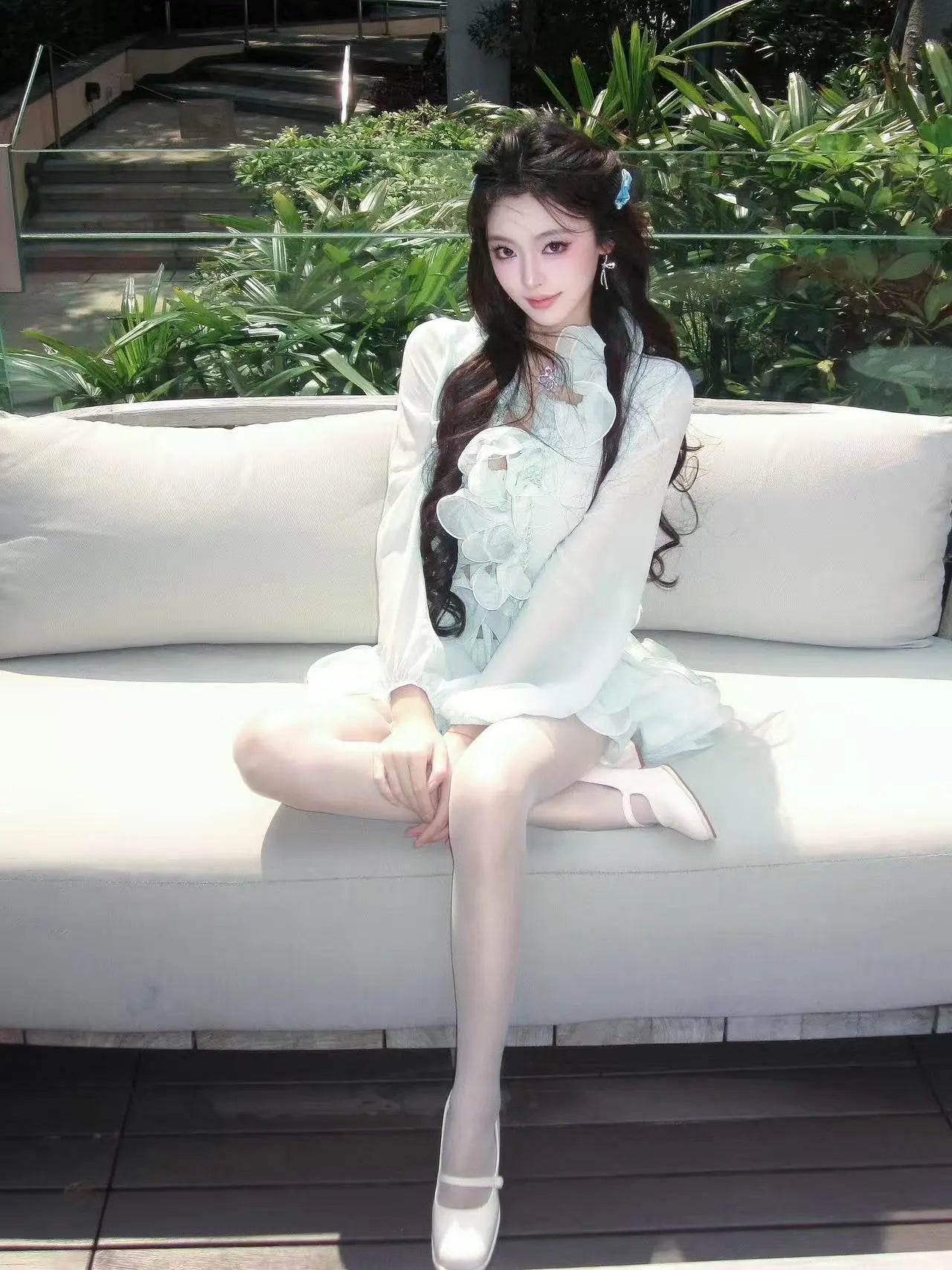 Romantic Ruffle Top & Mini Skirt Set - Velanocta