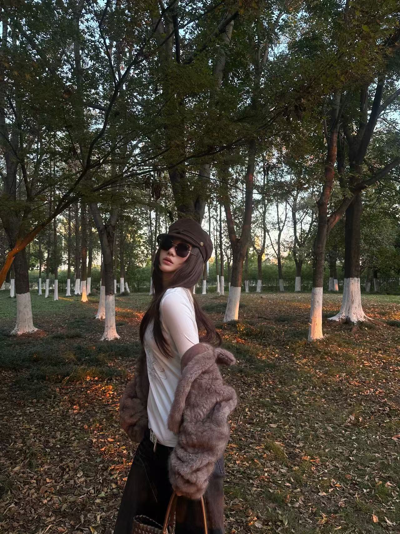 Velvet-Feel Faux Rabbit Fur Jacket