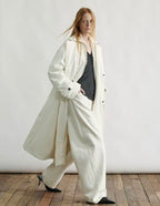 Faux-Layered Long Down Coat