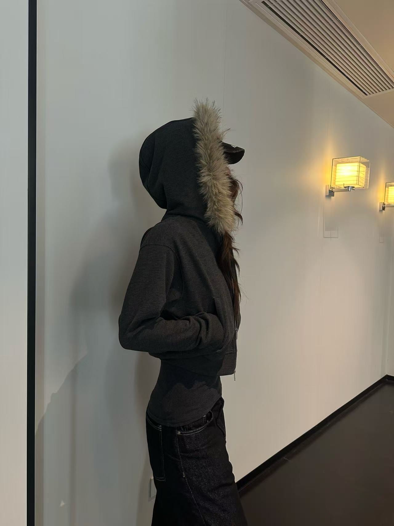 Urban Fur Trim Hoodie