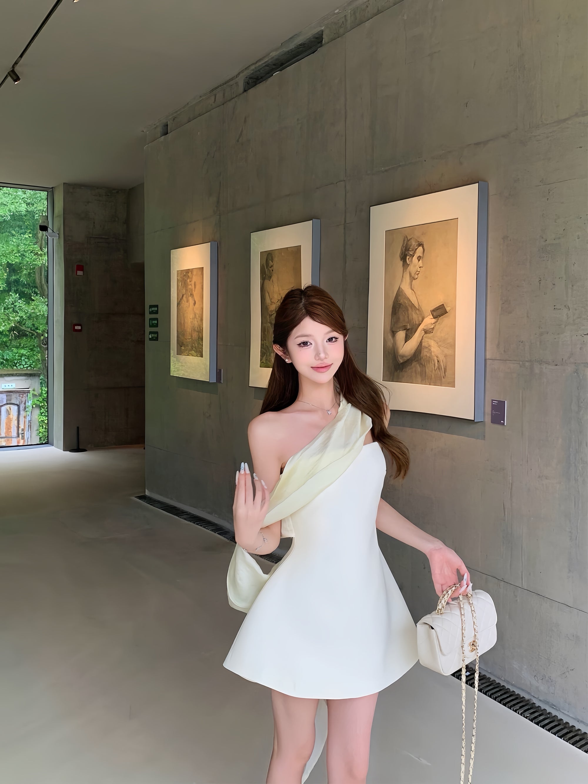 French Luxe Sculpted Mini Dress