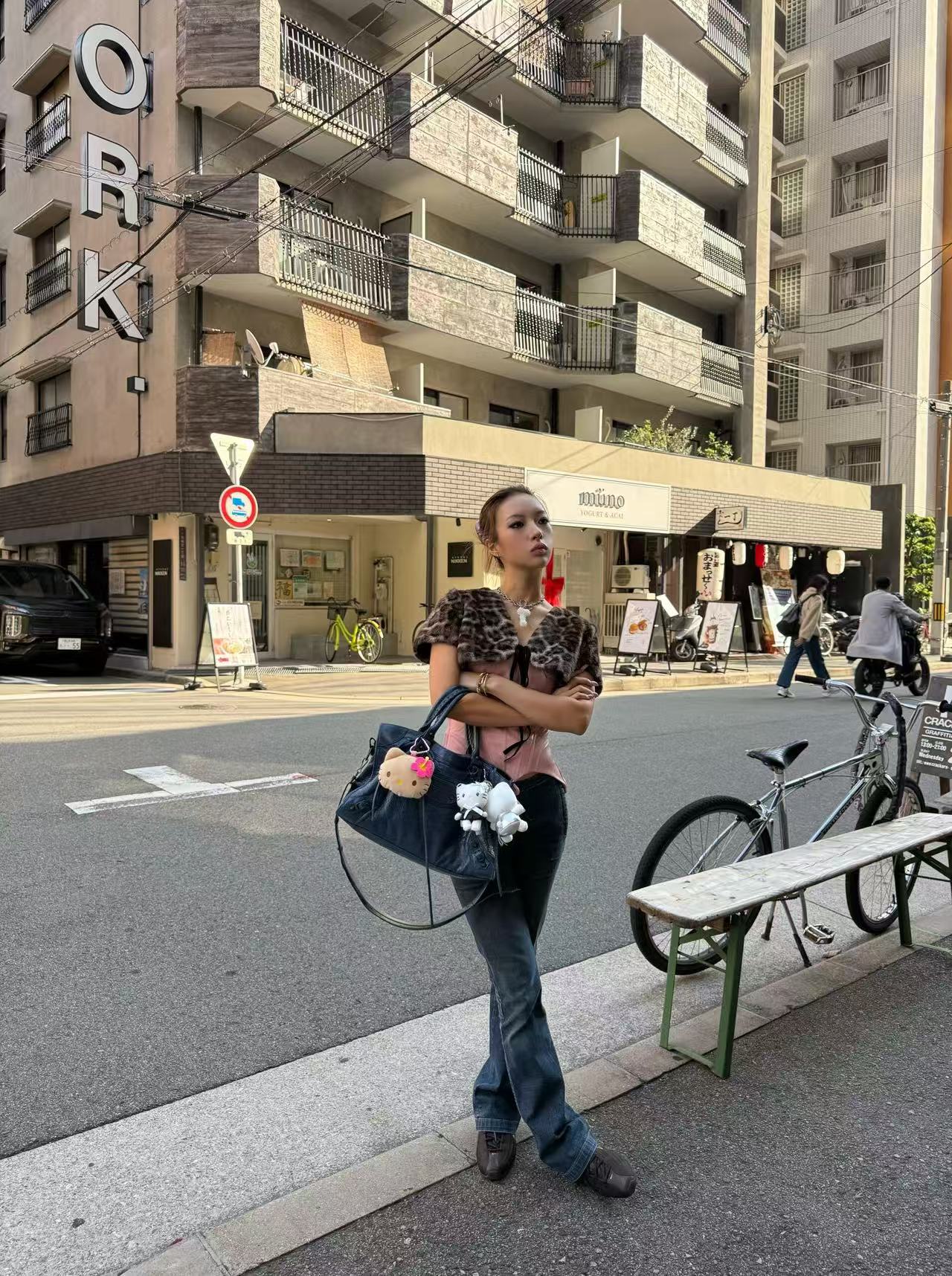 Leopard Faux-Fur Tie-Front Cropped Jacket