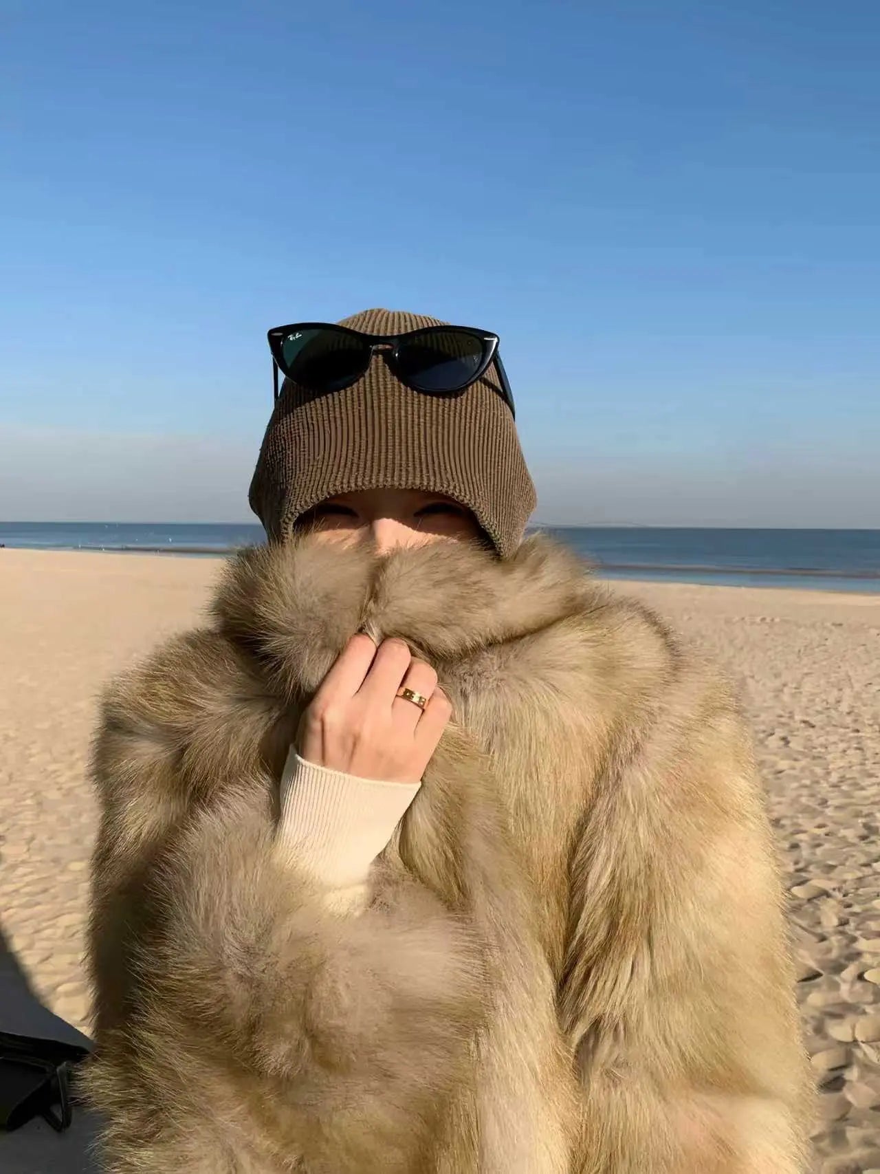 Fox Fur Coat Short Luxury Style - Velanocta