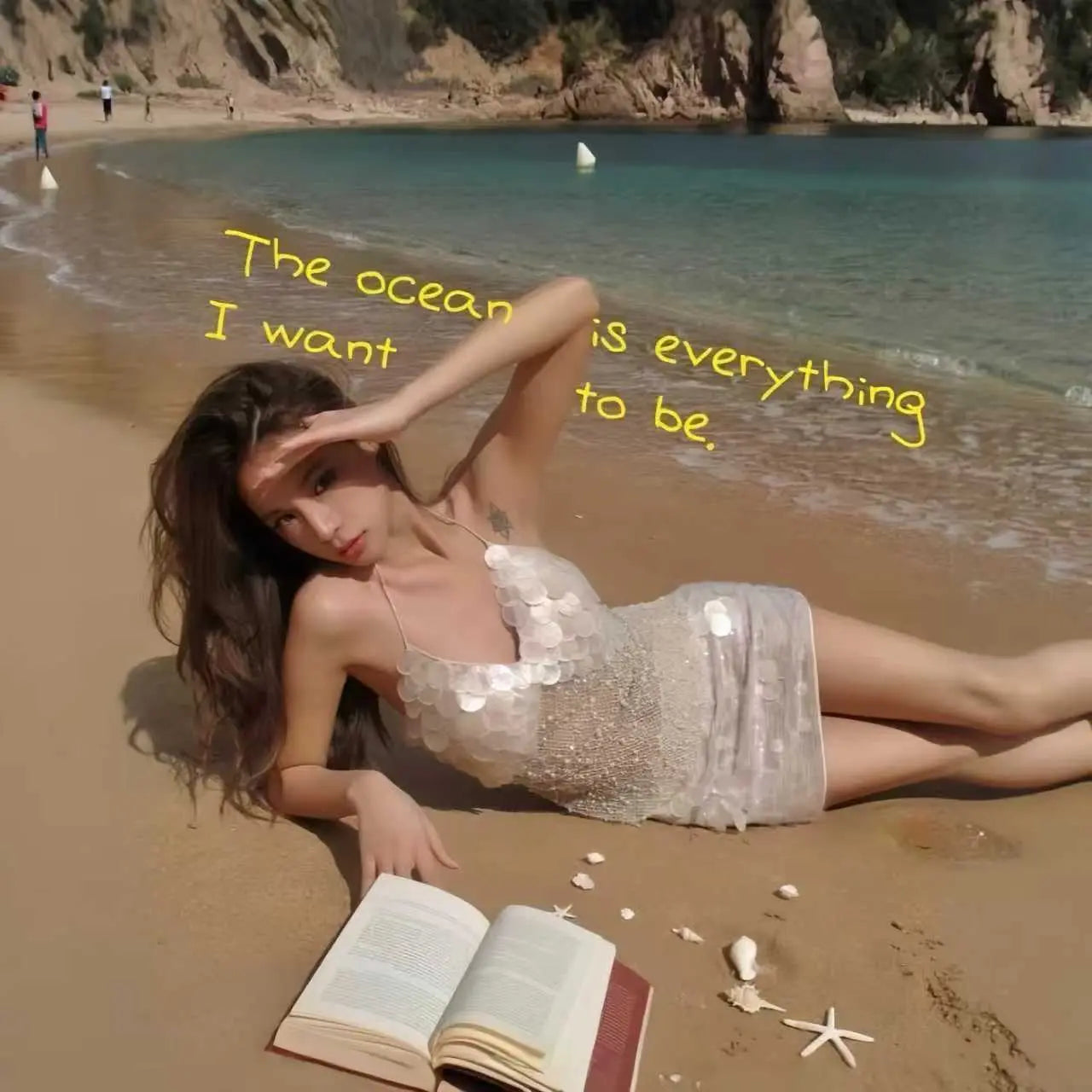 Beaded Sheer Halter Top & Mini Skirt Set - Velanocta