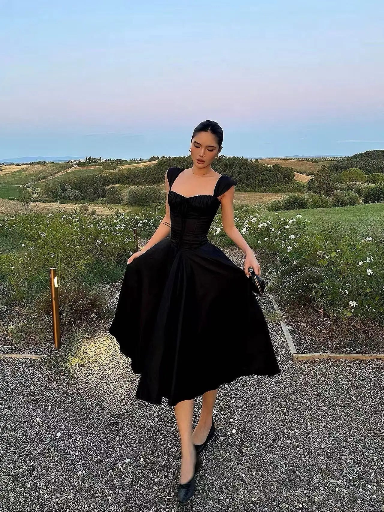 Midnight Garden Corset Dress - Velanocta