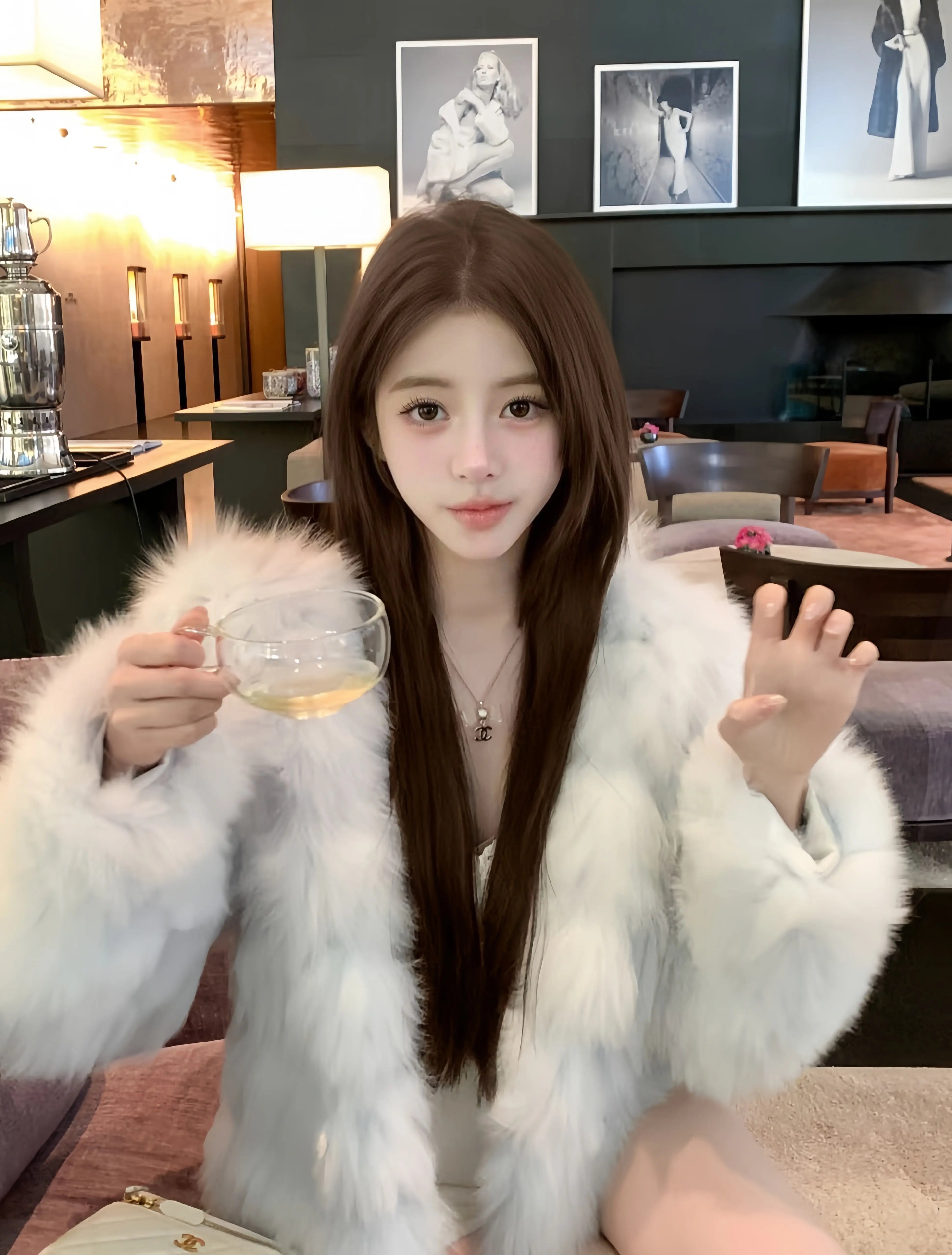 Fox Fur Coat Oversized Lapel Style - Velanocta