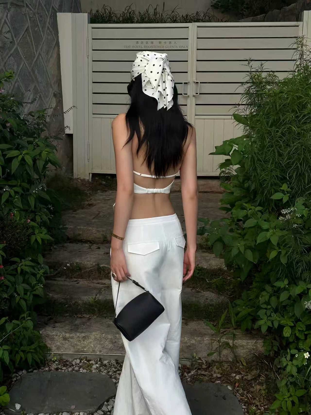 Tailored Halter Vest & Wide-Leg Trousers Set