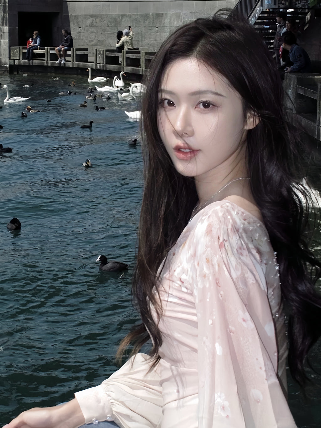 Asymmetric Sheer Snake-Print Off-Shoulder Top