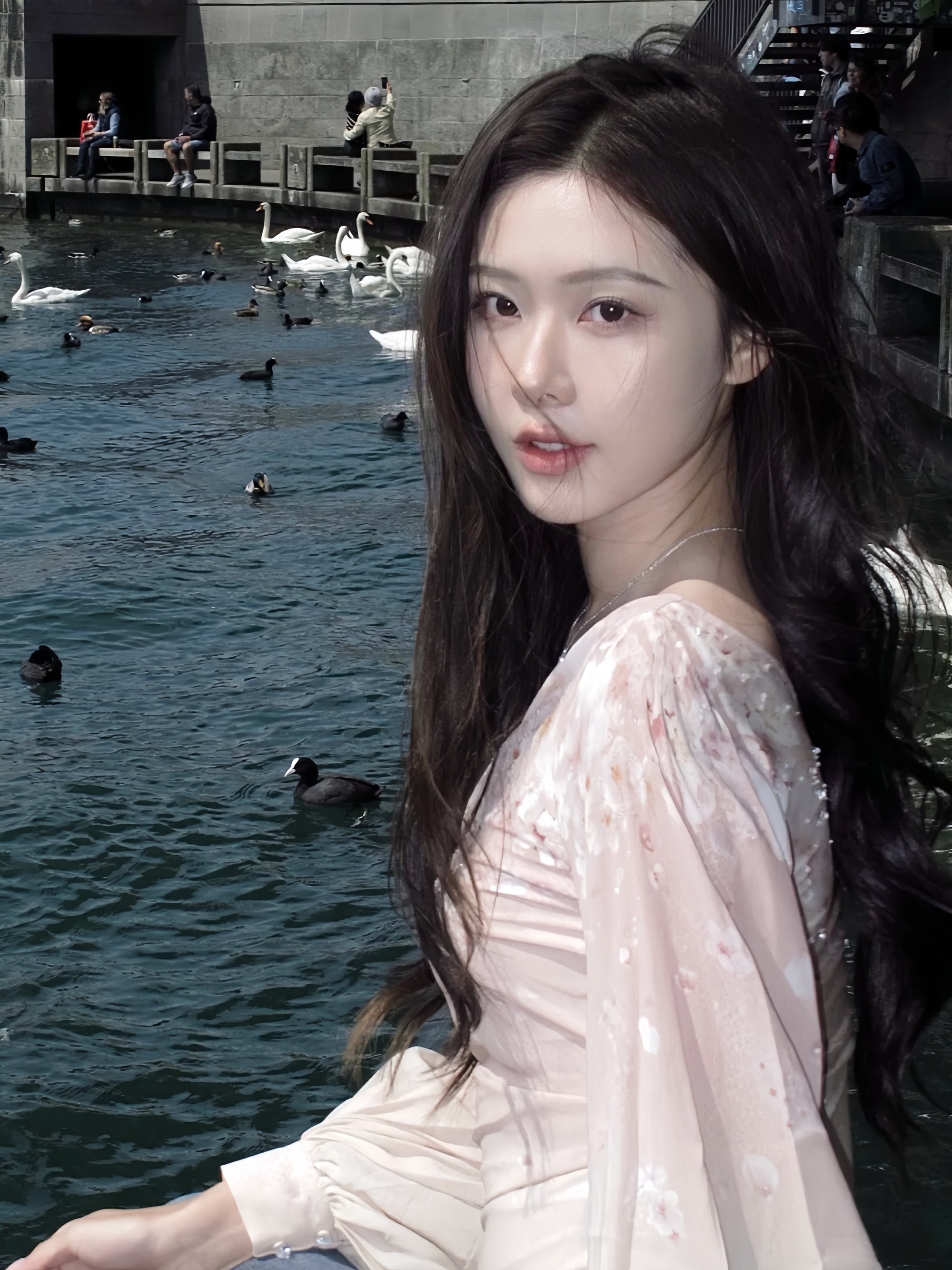 Asymmetric Sheer Snake-Print Off-Shoulder Top